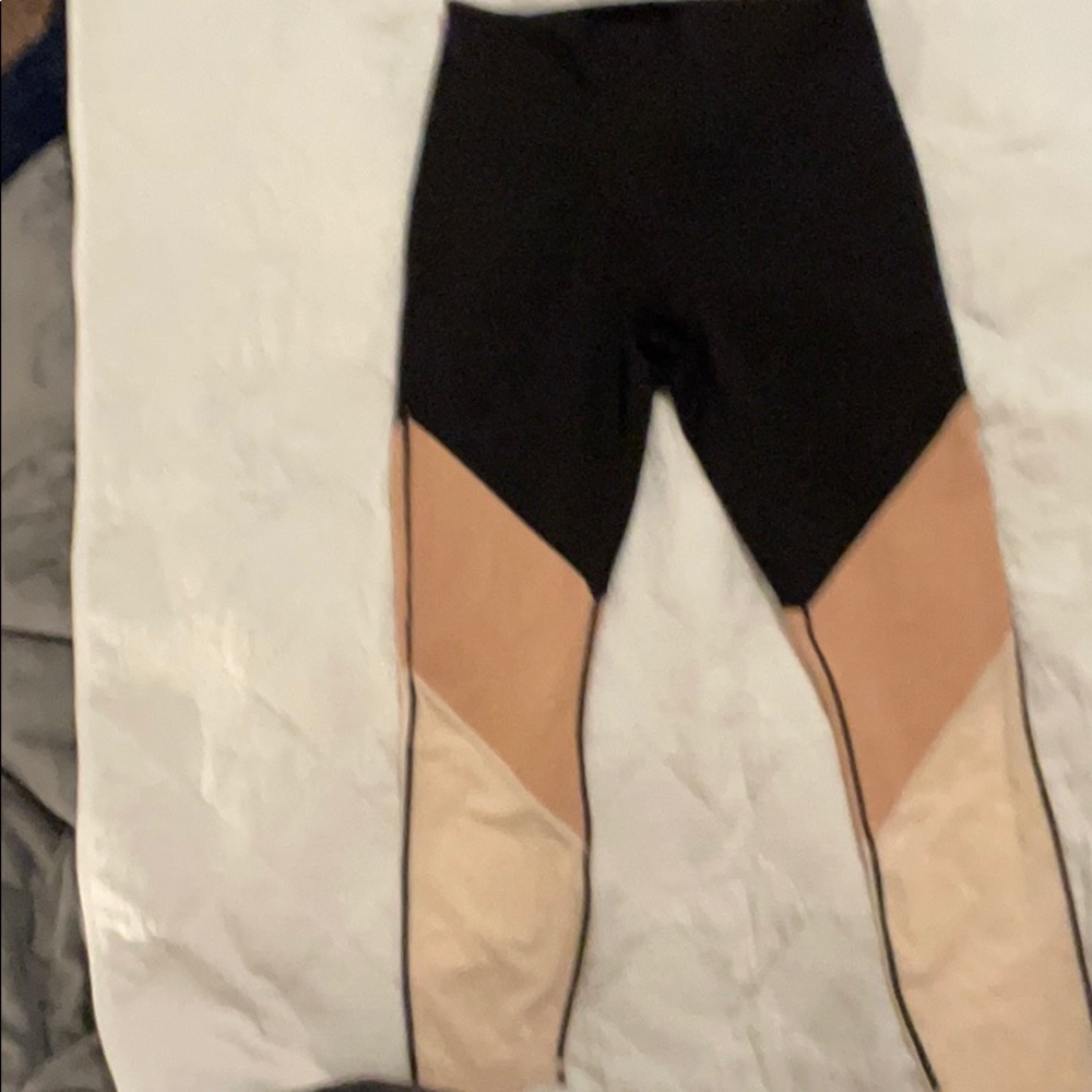 Leggings cream, tan, black